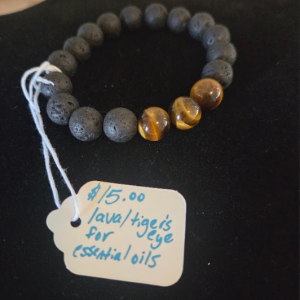 Lava Bead & Tiger's Eye Bracelet
