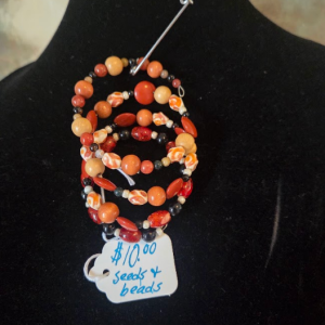 Handmade Wrap Bracelet w/ Seeds & Beads