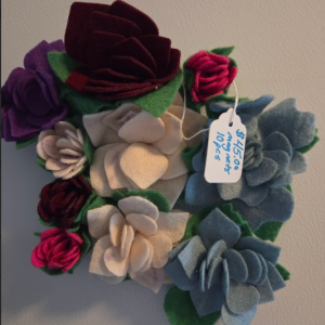 Handmade Colorful Felt Succulent Magnets 10 pcs