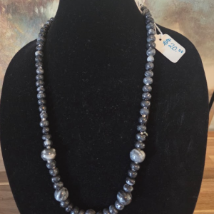 Grey Natural Stone Necklace