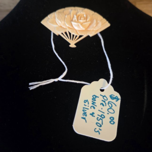 Vintage Bone & Silver Pin