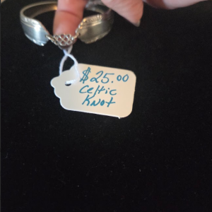 Vintage Sterling Spoon Bracelet w/ Celtic Knot