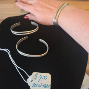 Set of 3 Metal Bracelets to Stack
