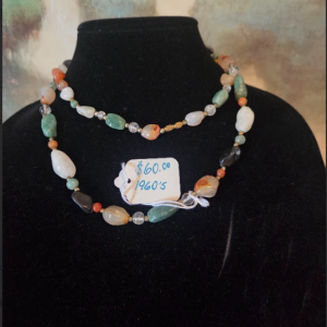 Vintage 1960's Multi Semi Precious Stone Necklace